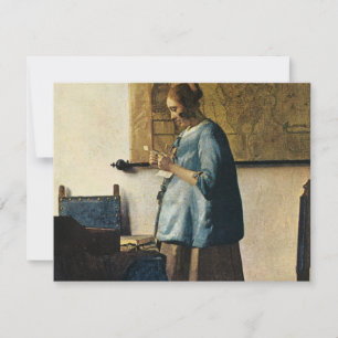 Vermeer's Woman in Blue Reading a Letter ca.1665 Invitation
