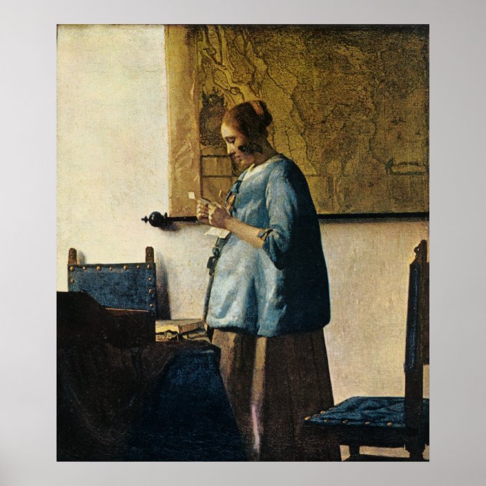 Vermeer S Woman In Blue Reading A Letter Ca 1665 Poster Zazzle Ca   Vermeers Woman In Blue Reading A Letter Ca 1665 Poster R4ab9a6eb92384fb289ab34867862c2a2 Ai472 8byvr 704 