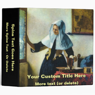 Vermeer's Young Woman with a Water Pitcher ca 1665 Binder