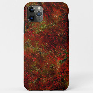 Vermelho forte esfolado sobre o cinza áspero iPhone 11 pro max case