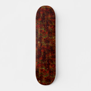 Vermelho forte esfolado sobre o cinza áspero skateboard