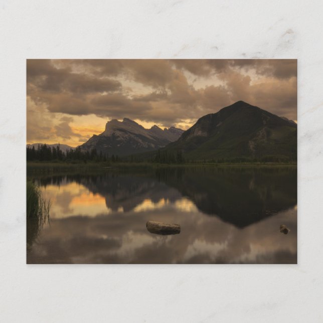 Vermilion Lakes Sunset Postcard (Front)