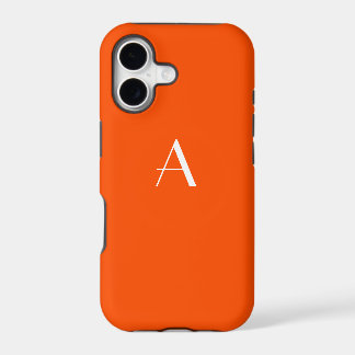 Vermilion Red Monogram iPhone 5 Coque