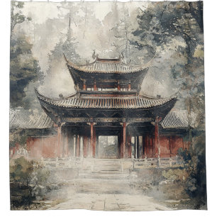 Vermilion Temple Gate Watercolor Ink (1)