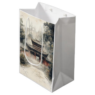 Vermilion Temple Gate Watercolor Ink (1) Medium Gift Bag