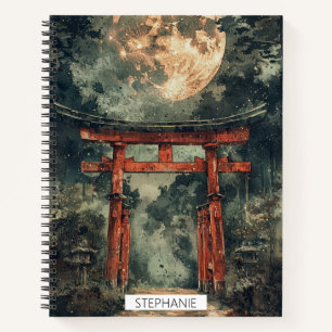 Vermilion Temple Gate Watercolor Ink (3) Notebook