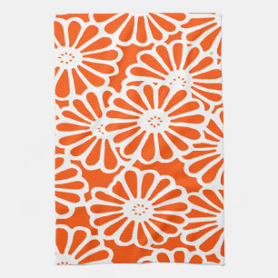 Vermillion Asian Moods Floral Kitchen Towel