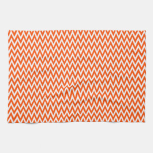 Vermillion Elegant Chevron Design Kitchen Towel