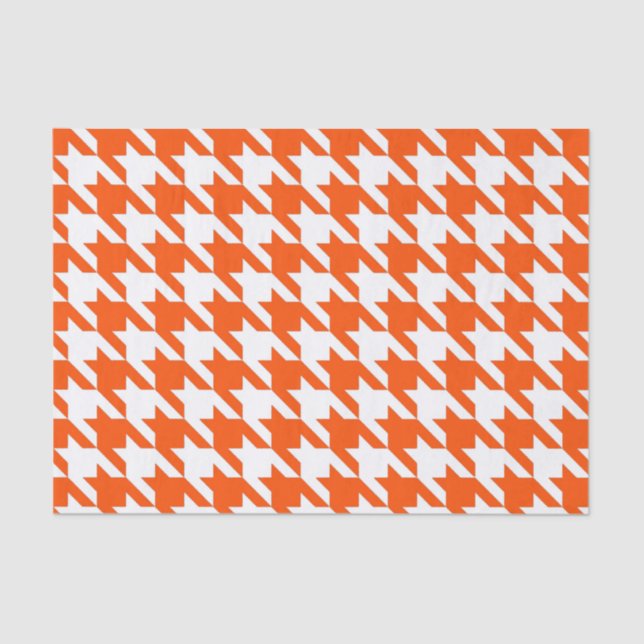 Vermillion Elegant Houndstooth Tissue Paper (Front)