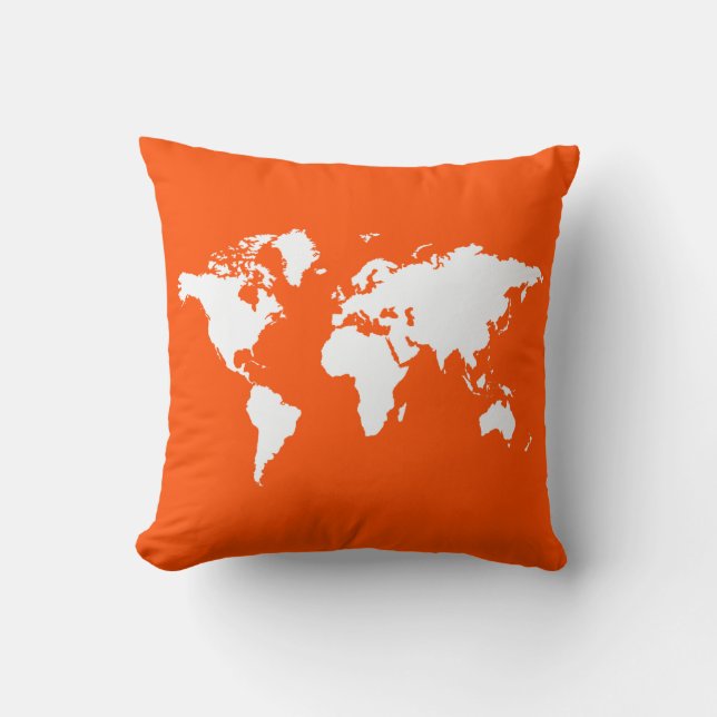 Vermillion Elegant World Throw Pillow (Front)