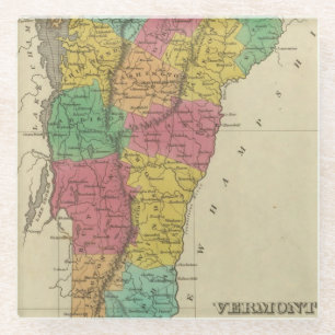 Vermont 10 glass coaster