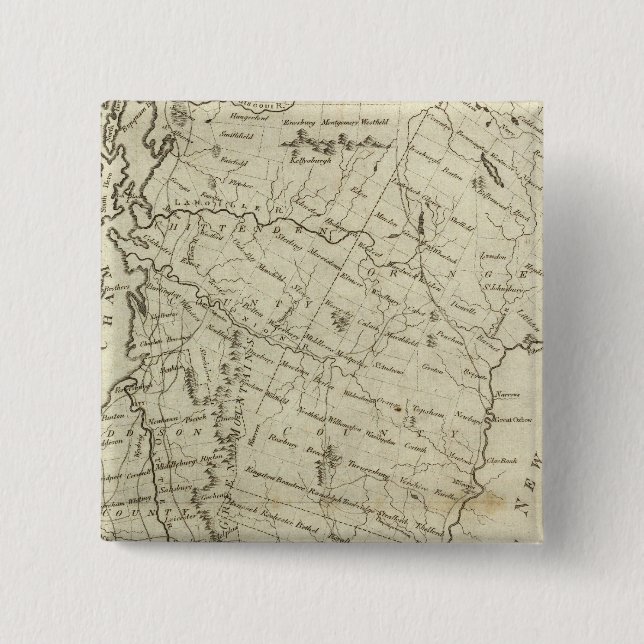 Vermont 3 2 inch square button (Front)