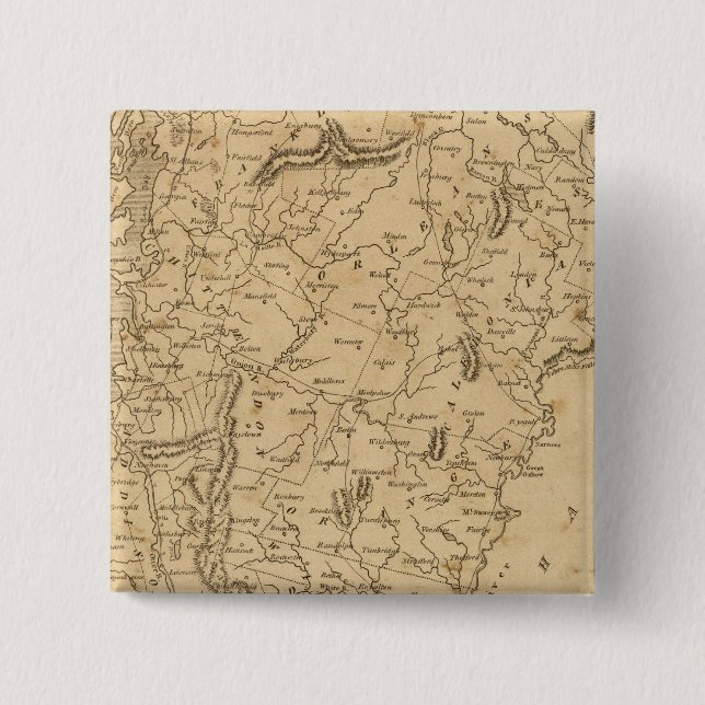 Vermont 5 2 inch square button (Front)