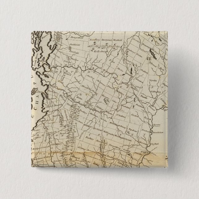 Vermont 7 2 inch square button (Front)