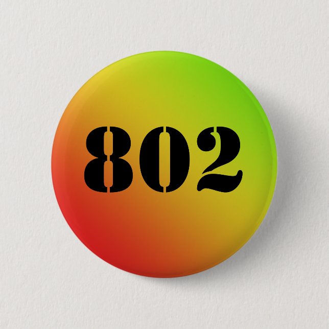 Vermont "802" Button (Front)