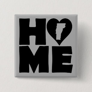 Vermont Accueil Heart State Button Badge Pin