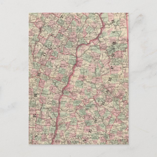 Vermont and New Hampshire 2 Postcard (Front)