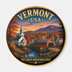 Vermont Autumn Mountain Escape 🟡 Magnet