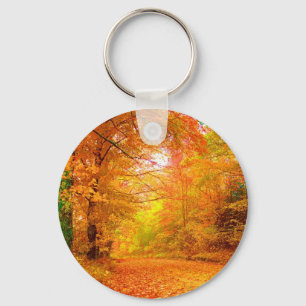 Vermont Autumn Nature Landscape Keychain