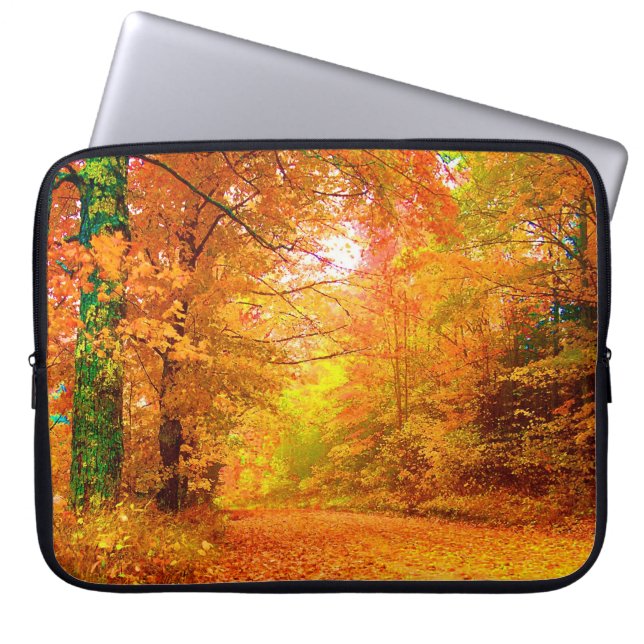 Vermont Autumn Nature Landscape Laptop Sleeve (Front)