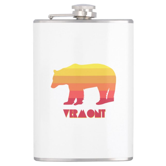 Vermont Bear Hip Flask (Front)