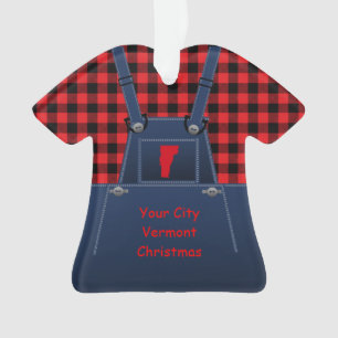 Vermont Bib Overalls Buffalo Plaid Noël
