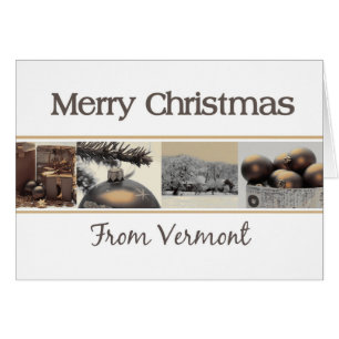 Vermont Christmas Card, state specific