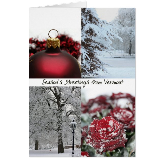 Vermont   Christmas Card, state specific (Front)