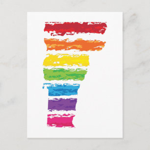vermont colour strokes postcard