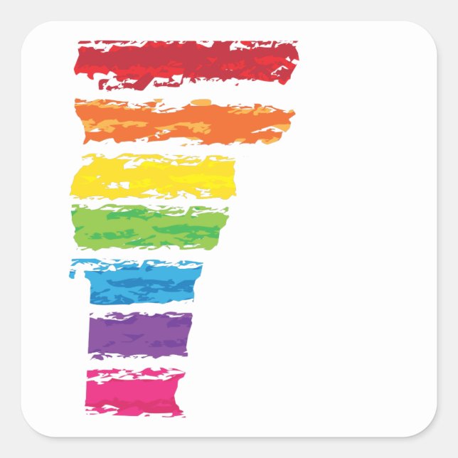vermont colour strokes square sticker (Front)