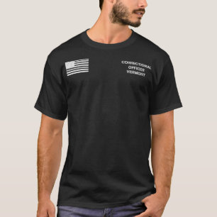 Vermont Correctional Officer Thin Gray Line Flag U T-Shirt