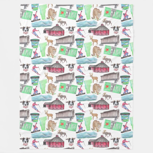 Vermont Designs Fleece Blanket (Front)