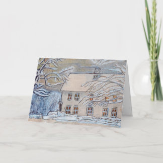 Vermont Farmhouse in Winter Greeting Card