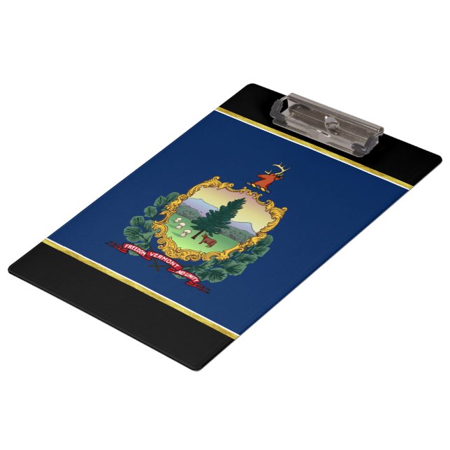 Vermont flag clipboard (Angled)