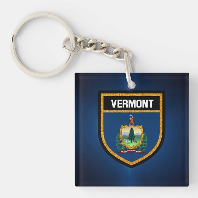 Vermont Flag Keychain (Front)