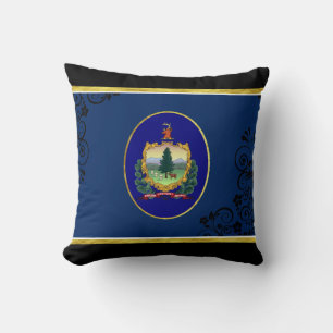 Vermont flag throw pillow
