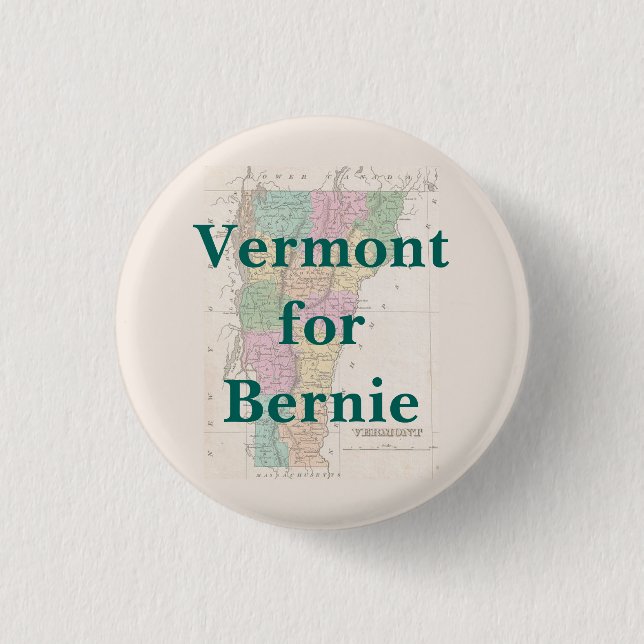 Vermont for Bernie 2016 1 Inch Round Button (Front)