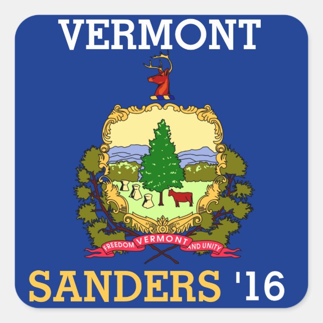 Vermont for Bernie Sander for President 2016 Square Sticker (Front)