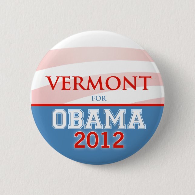 VERMONT for Obama 2012 2 Inch Round Button (Front)