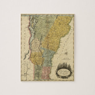 Vermont, From actual Survey - Vintage 1814 Map Jigsaw Puzzle