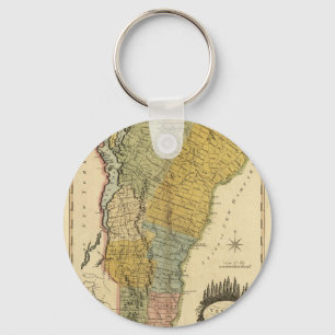 Vermont, From actual Survey - Vintage 1814 Map Keychain
