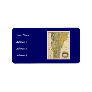 Vermont, From actual Survey - Vintage 1814 Map Label
