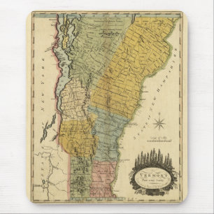 Vermont, From actual Survey - Vintage 1814 Map Mouse Pad