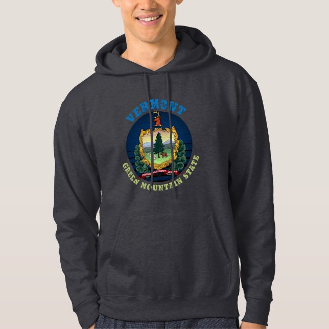VERMONT GREEN MOUNTAIN STATE FLAG HOODIE (Front)