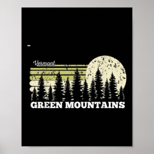 Vermont Hiking Green Mountains Trees Nature Forest Poster