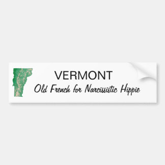Vermont Hippie Bumper Sticker