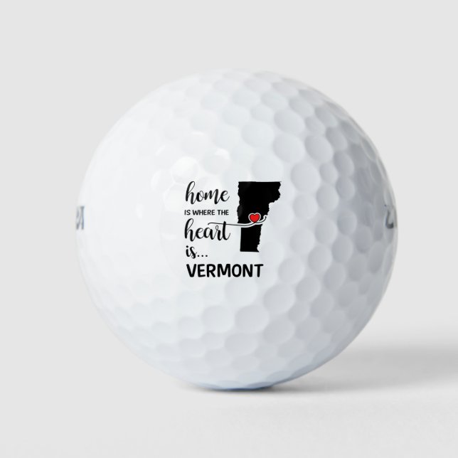 Vermont home is where the heart is golf balls (Front)