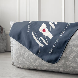 Vermont Home State Personalized Sherpa Blanket