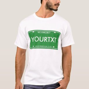Vermont License Plate T-Shirt