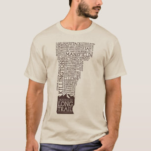 Vermont Long Trail Long Sleeve T-Shirt(Brown Logo) T-Shirt